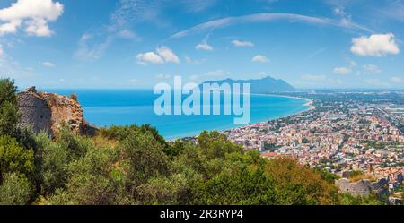 Sperlonga visualizza, Latina, Lazio, Italia Foto Stock