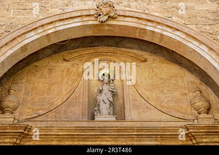 La Iglesia de Nuestra Señora del Socorro, Mare de Déu dels Desamparats, barroco, siglo XVII, Palma di Maiorca, isole Baleari, Spagna. Foto Stock