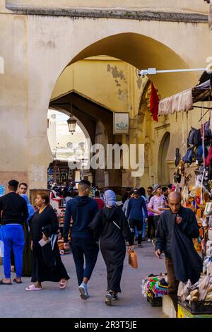 Bab Semmarine, Fes el-Jdid, Fez, marocco, africa. Foto Stock