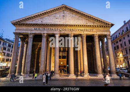 Pantheon di Agrippa, 126 a.C. Roma, Lazio, Italia. Foto Stock