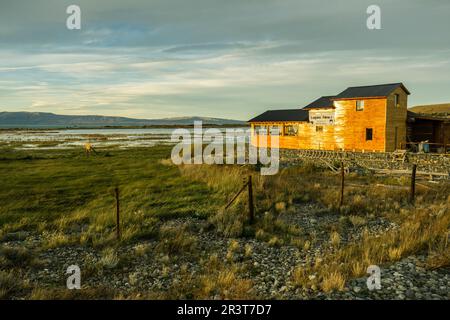 Reserva ecológica Laguna Nimez, El Calafate, provincia de Santa Cruz, Republica Argentina, Patagonia, cono sur, Sud America. Foto Stock