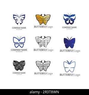 Bellezza Butterfly icona Vettore design Illustrazione Vettoriale