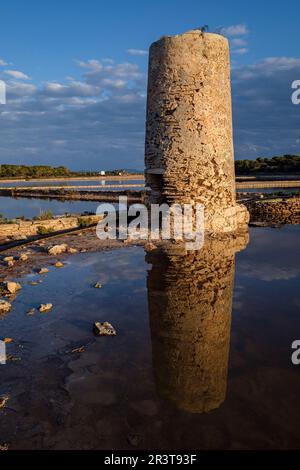 Parc Natural de Ses Salines dEivissa i Formentera, Formentera, Isole Pitiusas, Comunità Baleari, Spagna. Foto Stock