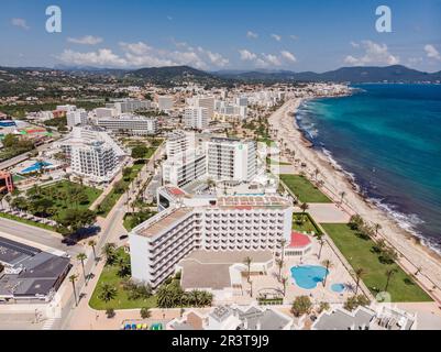 Cala Millor, Sant Llorenç des Cardassar, Maiorca, Isole Baleari, Spagna. Foto Stock