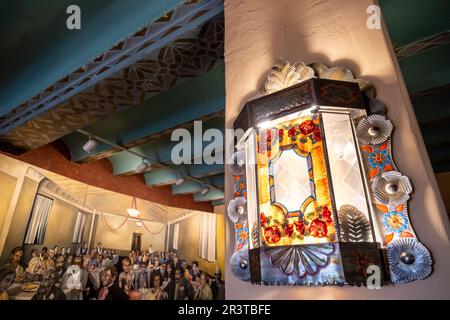 Interno del la Posada Hotel, storico hotel ferroviario a Winslow, Arizona, Stati Uniti Foto Stock