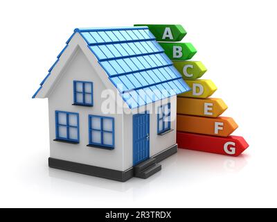 Concetto di efficienza energetica con Home Foto Stock