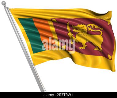 Bandiera dello Sri Lanka Foto Stock