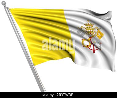 Bandiera della Città del Vaticano Foto Stock
