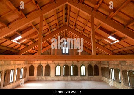 Magazzino del tabacco, Vierraden, Brandeburgo, Germania Foto Stock