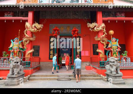 Guan di-Tempel, Jalan Tun H.S. Lee, Chinatown, Kuala Lumpur, Malesia Foto Stock