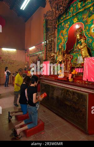 Guan di-Tempel, Jalan Tun H.S. Lee, Chinatown, Kuala Lumpur, Malesia Foto Stock