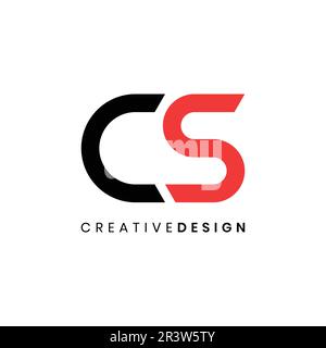 Moderna lettera semplice CS logo design vettore. Concetto iniziale creativo del logo CS Illustrazione Vettoriale