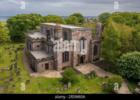 Santissima Trinità, Berwick-on-Tweed nel centro di Berwick-upon-Tweed, Northumberland. E' un raro esempio di chiesa costruita nell'era del Commonwealth. Foto Stock