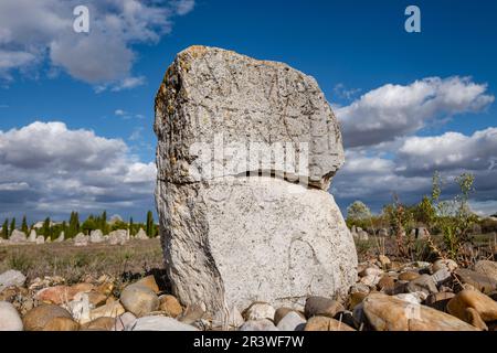 Stele funeraria Vacceos Foto Stock