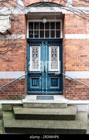 Porta nella città vecchia di Hitzacker sull'Elba Foto Stock