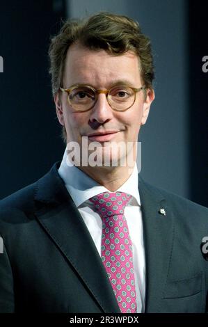 Colonia, Germania. 25th maggio, 2023. Hendrik Wüst (CDU), Ministro Presidente della Renania settentrionale-Vestfalia, ha fatto registrare durante l'assemblea generale annuale dell'Associazione tedesca delle città. Credit: Henning Kaiser/dpa/Alamy Live News Foto Stock