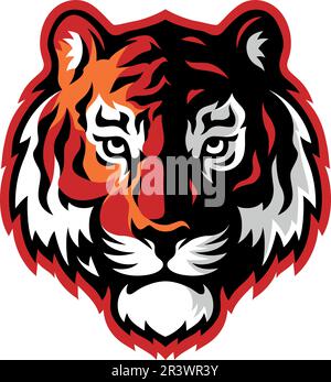 Mascot Tiger Head Illustration Vector Illustrazione Vettoriale