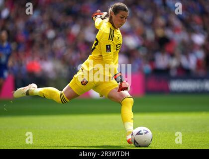 Foto del file datata 14-05-2023 del portiere Mary Earps del Manchester United. Un'altra stagione intensa per il portiere degli Stati Uniti e dell'Inghilterra che ha vinto il premio FIFA Best per il portiere delle donne. Il 30-year-old è stato un altro cog cruciale per Marc Skinner's lato nella loro ricerca per il titolo di WSL e Champions League di calcio, mantenendo 13 fogli puliti finora questa stagione. Data di emissione: Giovedì 25 maggio 2023. Foto Stock