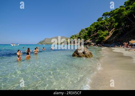 Arenalet de na Clara, Artà, Peninsula de Llevant, Maiorca, isole Baleari, Spagna. Foto Stock