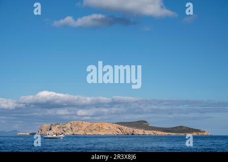 illa des Conills, Parque nacional Marítimo-terrestre del Archipiélago de Cabrera, Maiorca, Isole Baleari, Spagna. Foto Stock