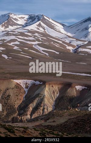 Formazioni rocciose erose, discesa verso la gola di Arous, trekking M Goun, catena montuosa dell'Atlante, marocco, africa. Foto Stock