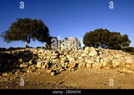 Poblado Talaiòtico de Capocorb Vell (Edad de Bronce). Llucmajor.Comarca de Migjorn. Mallorca. Baleares.España. Foto Stock