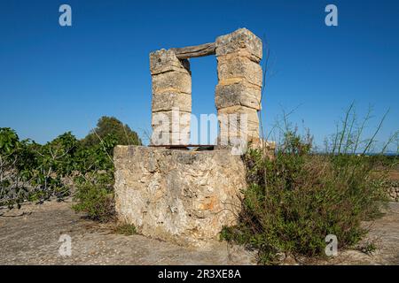 Aljibe de Son Fortesa Vell, Manacor, comarca de Llevant, Maiorca, isole Baleari, Spagna. Foto Stock