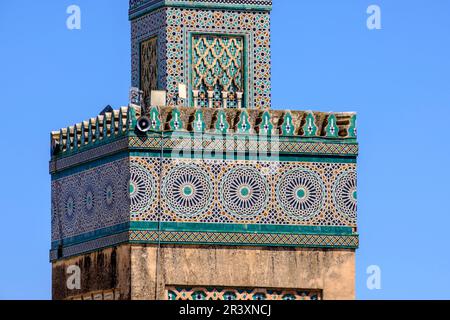 Bou Inania madrasa, Fez, marocco, africa. Foto Stock