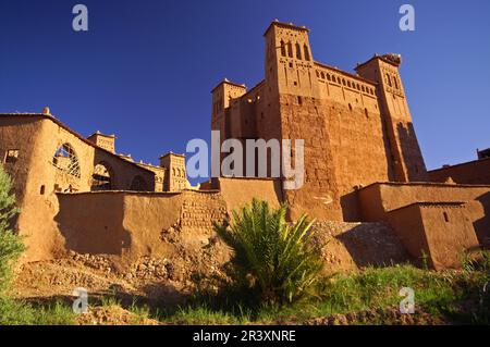 Casbah de Aït Benhaddou (S.XVI). Cordillera del Atlas. Marruecos. Maghreb. L'Africa. Foto Stock
