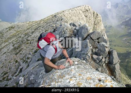 Morro d'en Pelut, 1319 metro. Escorca.Sierra de Tramuntana.Mallorca.Islas Baleares. España. Foto Stock