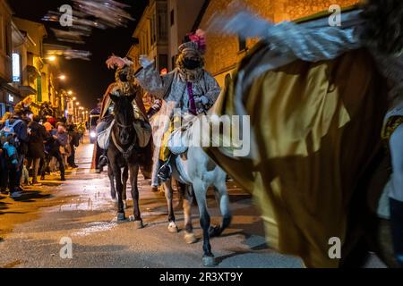 sfilata dei tre Re in via Llucmajor, Mallorca, Isole Baleari, Spagna. Foto Stock