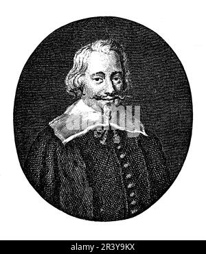 John Pym era un politico inglese del 17th° secolo che ha giocato un ruolo chiave nella prima guerra civile inglese. È stato membro del Parlamento e leader dell'opposizione al re Carlo i, a favore di una maggiore autorità parlamentare e di una riforma religiosa. Ha svolto un ruolo chiave nell'impeachment del ministro capo del re, il duca di Buckingham, e più successivamente nel passaggio della Grande Rimostranza, che ha descritto le rimostranze del Parlamento contro il re. Viene ricordato come un paladino della democrazia parlamentare e dei diritti costituzionali. Foto Stock