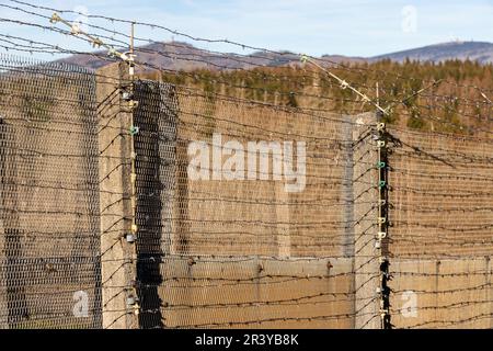 Ring of Remembrance Border Trail Museo di confine sorgono nelle montagne Harz Foto Stock