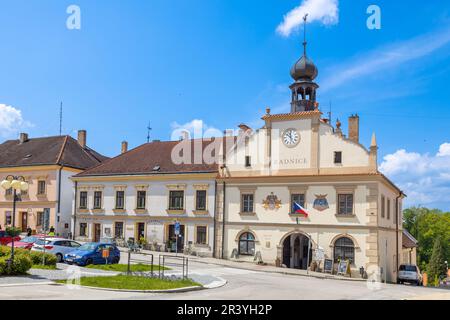 Renesancni radnice, nove Hrady, Novohradske Hory, Jizni Cechy, Ceska republika / municipio rinascimentale, città di nove Hrady, Boemia meridionale, Repubblica Ceca Foto Stock