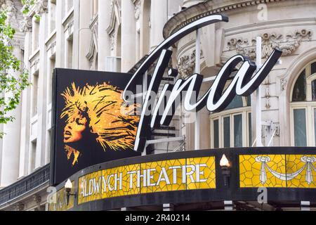 25 maggio 2023, Londra, Inghilterra, Regno Unito: Vista esterna del Teatro Aldwych, dove Tina Turner il Musical è attualmente in riproduzione. La leggenda del rock n roll è morta a 83 anni. (Credit Image: © Vuk Valcic/ZUMA Press Wire) SOLO PER USO EDITORIALE! Non per USO commerciale! Foto Stock