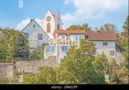 Città alta, Aach im Hegau con St. Nicholas Foto Stock