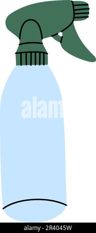 Flacone spray, icona irroratrice. Barbiere e parrucchiere sagoma. Illustrazione vettoriale. Illustrazione Vettoriale