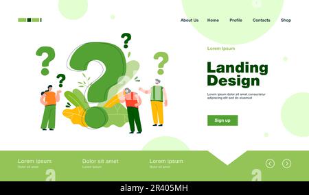 Persone penose che fanno domande frequenti Illustrazione Vettoriale