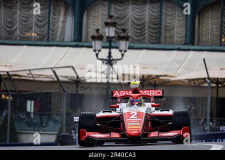 02 BEGANOVIC Dino (swe), Prema Racing, Dallara F3, azione in occasione del 3rd° round del Campionato FIA di Formula 3 2023 dal 26 al 28 maggio 2023 sul circuito di Monaco, a Monaco - Foto Julien Delfosse/DPPI Foto Stock