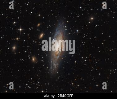 NGC 7331 galassia a spirale senza blocco. Foto Stock