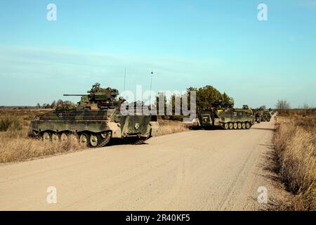 Marder combattimento della fanteria veicoli dell'esercito tedesco. Foto Stock