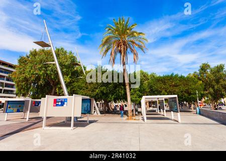 Heraklion, Grecia - 13 ottobre 2021: Piazza della libertà nel centro di Heraklion sull'isola di Creta in Grecia Foto Stock