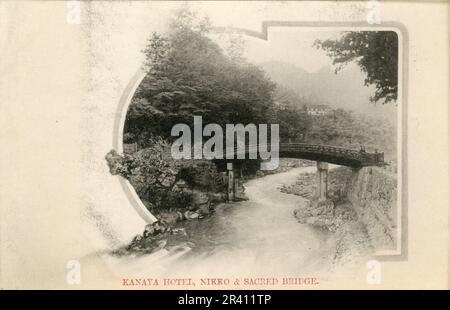 Giappone scene di topografia, santuari, cascate e scene di strada all'inizio del 20th ° secolo. Hotel, vulcani. Foto Stock