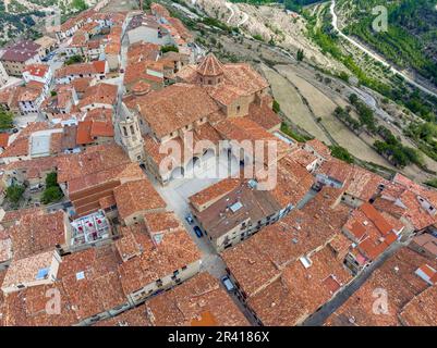 Chiesa dell'Assunzione di nostra Signora, Cantavieja Teruel, Spagna Foto Stock