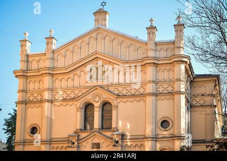 Cracovia, Polonia - 21 ottobre 2012: Sinagoga Tempel a Cracovia. Il tempio ebraico si trova nell'ex quartiere ebraico Kazimierz a Cracovia, in Polonia. Foto Stock