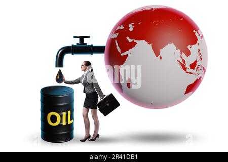 Concetto di business petrolifero globale Foto Stock