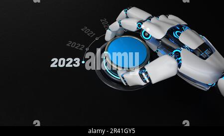 Manopola di controllo manuale del robot 2023 Foto Stock