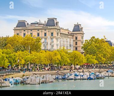 Am Limmatquai, Zurigo, Svizzera Foto Stock