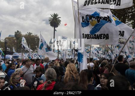 Buenos Aires, Argentina. 25th maggio, 2023. Con una cerimonia in Plaza de Mayo, la Vice Presidente Cristina Fernández ha commemorato il 20th° anniversario dell'inaugurazione di Néstor Kirchner come presidente. (Credit: Esteban Osorio/Alamy Live News) Foto Stock