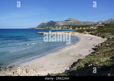 Playa de Sant Joan, Alcudia,Mallorca, Islas Baleares, Spagna. Foto Stock